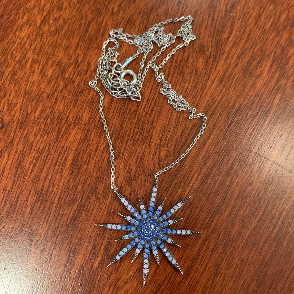Blue star necklace